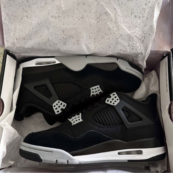 Jordan 4s black canvas - Picture 1 of 1